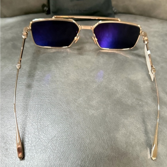 Valentino Titanium Gold Grey Mirror Pilot V-SEI VLS 111A 58 790$ NWT main image 8